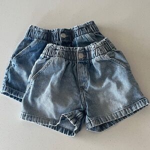 Kids Denim Shorts Size 6-7 H&M Paper Bag Style